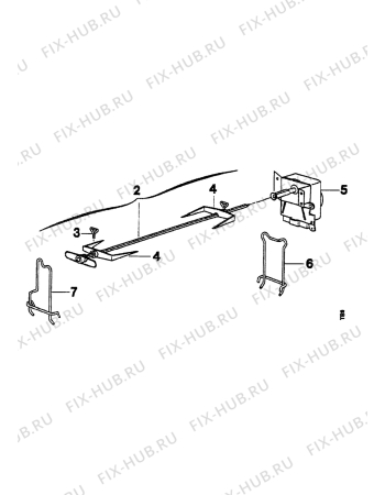 Взрыв-схема плиты (духовки) Electrolux EK6468B2 - Схема узла Accessories